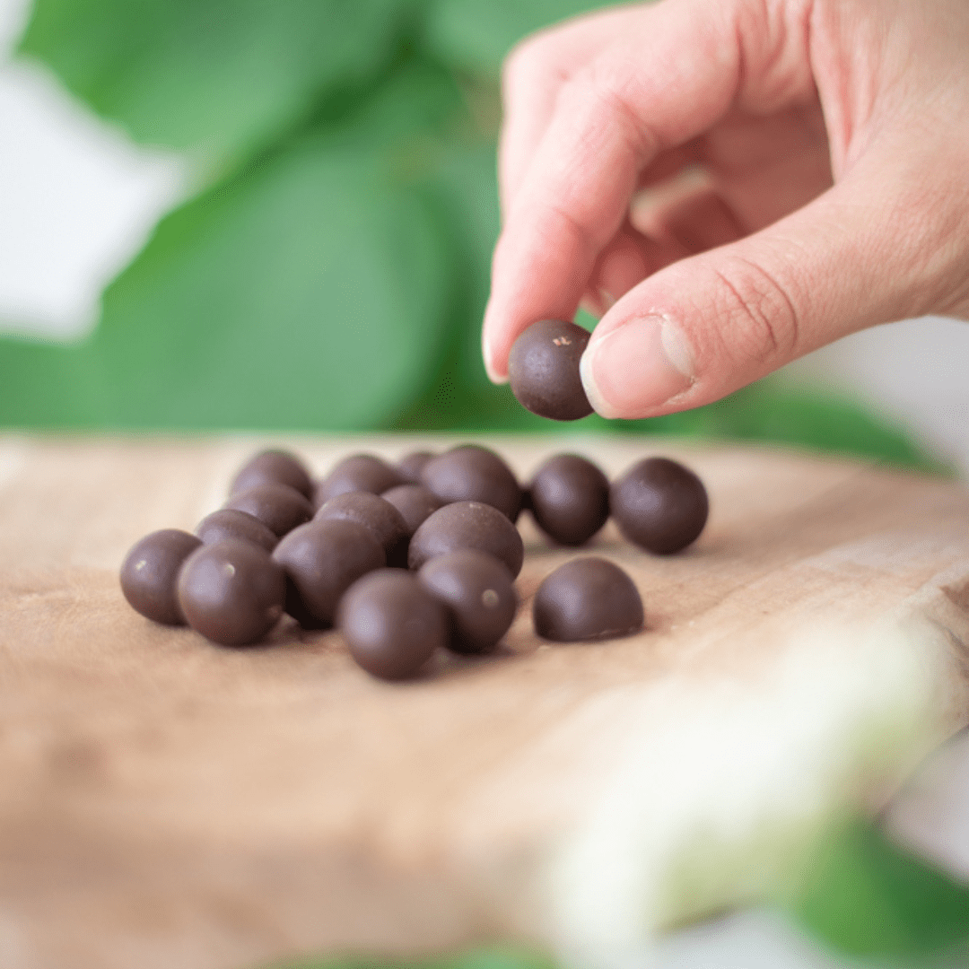 Truffes au chocolat noir et aux noisettes IGP du Piémont B. Langhe